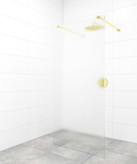 SAT Walk-in sprchová zástěna Walk-In 120 cm se zlatým zavětrováním a transparentním sklem