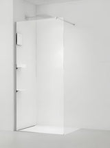 Walk-in sprchová zástěna SAT Walk-in 120 cm s čirým sklem a chromovým upevněním