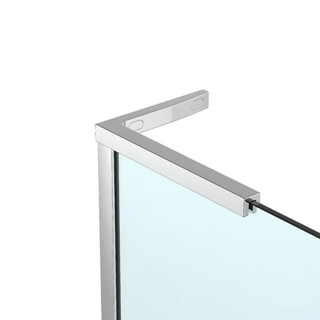 Walk-in sprchová zástěna SAT Walk-in 120 cm v chromu s čirým sklem a bezrámovým provedením.
