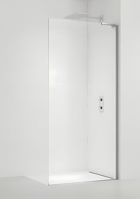 Walk-in sprchová zástěna SAT Walk-in 120 cm v chromu s čirým sklem a bezrámovým provedením