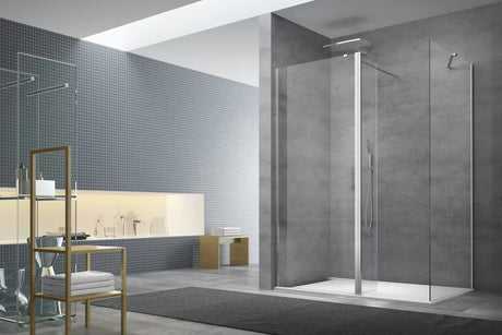 SAT Walk-in sprchová zástěna Walk-In 140 cm v lesklém chromu s čirým sklem bez dekoru