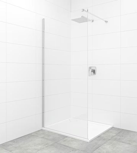 Walk-in sprchová zástěna SAT Walk-in 140 cm s čirým sklem a chromovým profilem