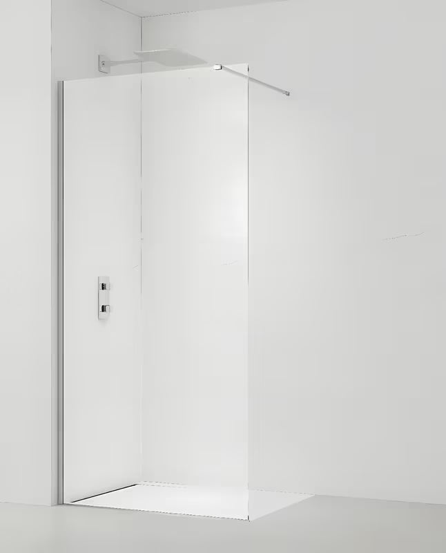 Sprchová zástěna SAT Walk-in Walk-In 60x200 cm s čirým sklem a profily v lesklém chromu.
