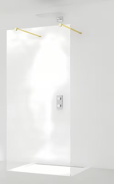 Sprchová zástěna Walk-In SAT Walk-in 60x200 cm s mosaznými profily a čirým sklem Easy Clean