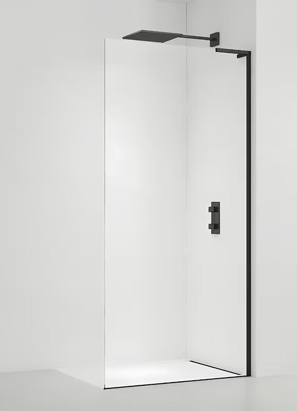 SAT Walk-in sprchová zástěna Walk-In 60 cm v černé matné s čirým bezpečnostním sklem