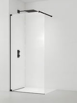 Sprchová zástěna walk-in SAT Walk-in 70 cm s čirým sklem a matně černými profily