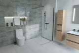 Walk-in sprchová zástěna SAT Walk-in 70 cm s čirým sklem a matně černými profily
