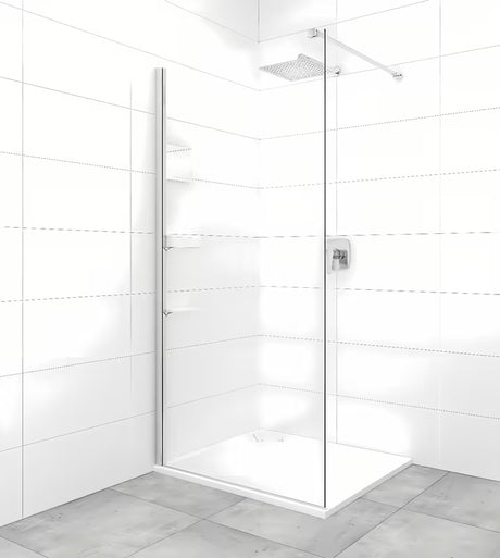 Walk-in sprchová zástěna SAT Walk-in 70x200 cm s čirým sklem a lesklým chromovým profilem