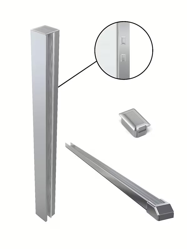 Walk-in sprchová zástěna SAT Walk-in 70x200 cm s čirým sklem a lesklým chromovým profilem