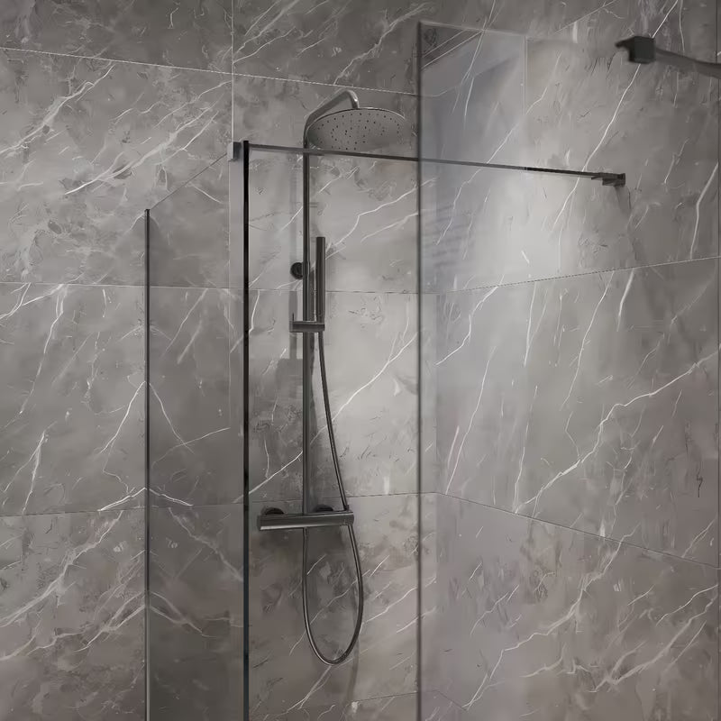 SAT Walk-In sprchová zástěna walk-in 70 cm s čirým sklem a černými profily