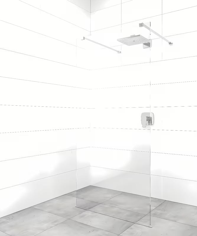 Sprchová zástěna SAT Walk-in 70x200 cm s čirým sklem, povrchem Easy Clean a lesklým chromovým profilem.