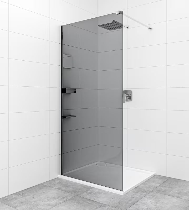 Tuš stena Walk-In SAT Walk-in 80 cm z dimljenim steklom in krom profilom