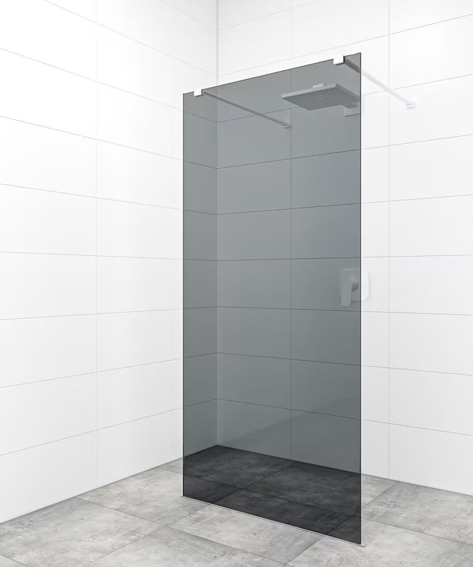 SAT Walk-in sprchová zástěna Walk-In 80 cm v bílé barvě z transparentního bezpečnostního skla