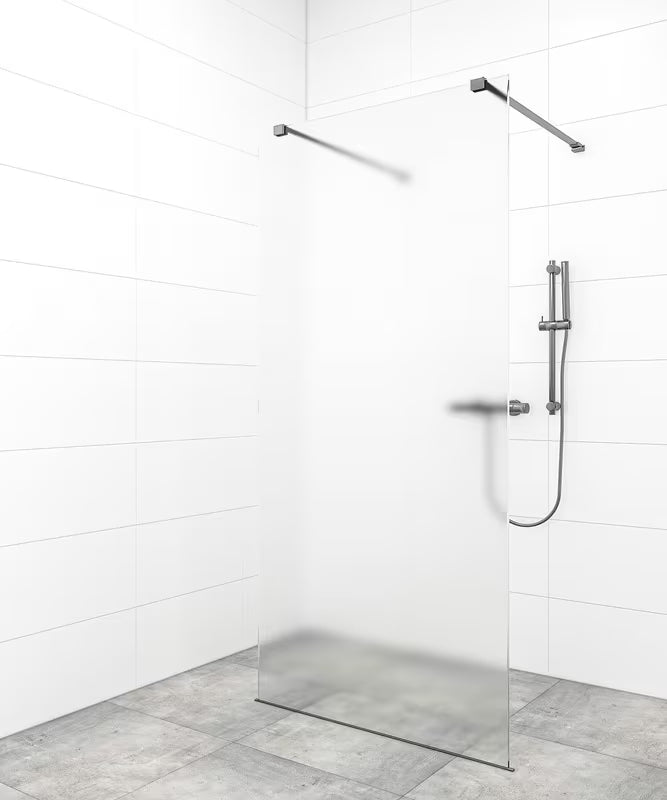 SAT Walk-in sprchová zástěna Walk-In 80 cm v černém provedení s bezpečnostním sklem a bezrámovým designem