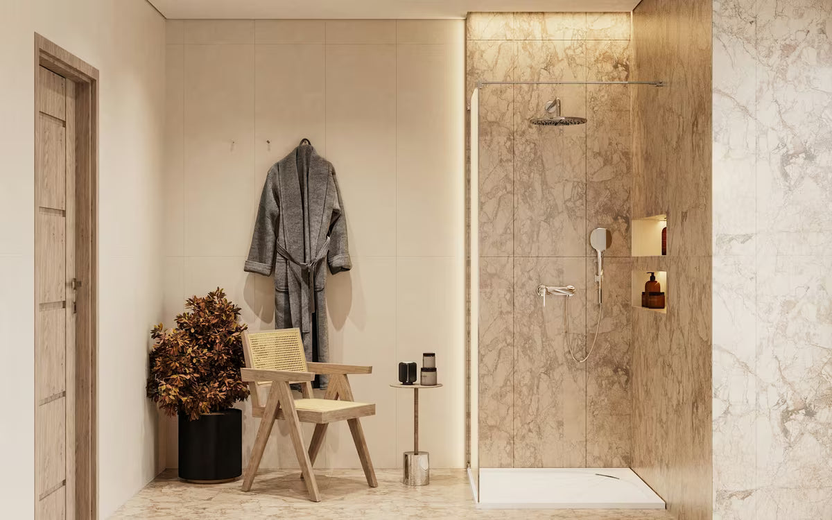 Walk-in sprchová zástěna SAT Walk-in 80 cm v chromu s čirým bezpečnostním sklem