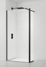 SAT Walk-in sprchová zástěna Walk-In 80 cm v černé barvě s čirým sklem bez dekoru
