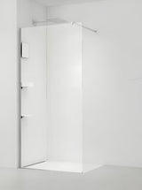 Walk-in ścianka prysznicowa SAT Walk-in 80 cm z przezroczystym szkłem i profilem chromowanym