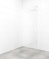 SAT Walk-in tuš stena Walk-In 80 cm v beli barvi iz prozornega varnostnega stekla z obdelavo EasyClean.