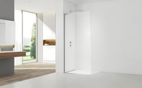 Walk-in sprchová zástěna SAT Walk-in 80 cm v chromu s čirým bezpečnostním sklem a úpravou EasyClean.