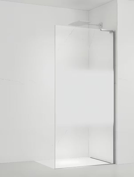 Walk-in sprchová zástěna SAT Walk-in 90 cm v chromu s čirým sklem, intimním pásem a úpravou EasyClean.