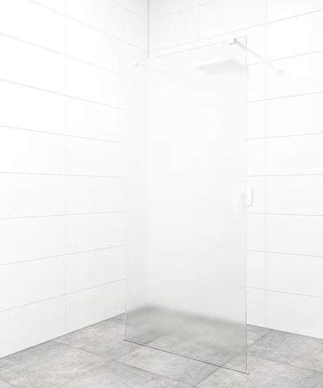 SAT Walk-in sprchová zástěna Walk-In 90 cm v bílé barvě s transparentním bezpečnostním sklem