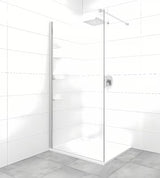 Walk-in tuš stijena SAT Walk-in 90 cm s prozirnim sigurnosnim staklom i kromiranim profilom
