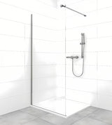 Walk-in sprchová zástěna SAT Walk-in s čirým sklem a PVD Gun metal profily
