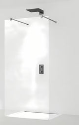 SAT Walk-in sprchová zástěna Walk-In 90 cm v černém provedení s čirým bezpečnostním sklem
