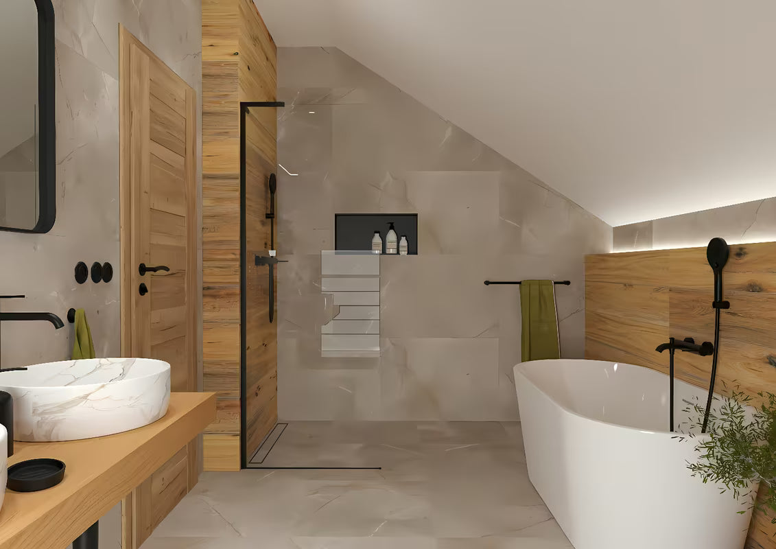 SAT Walk-in sprchová zástěna Walk-In 90 cm v černé matné barvě s čirým sklem