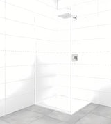 Bílé kloubové upevňovací rameno pro sprchový kout SAT Walk-In