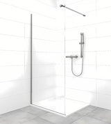 Upevňovací rameno SAT Walk-In s PVD povrchem v barvě gun-metal pro walk-in sprchovou stěnu.