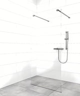 Upevňovací rameno SAT Walk-In s PVD povrchem v barvě gun-metal pro walk-in sprchovou stěnu.