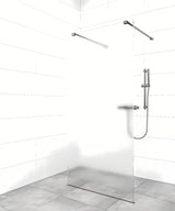 Upevňovací rameno SAT Walk-In s PVD povrchem v barvě gun-metal pro walk-in sprchovou stěnu.