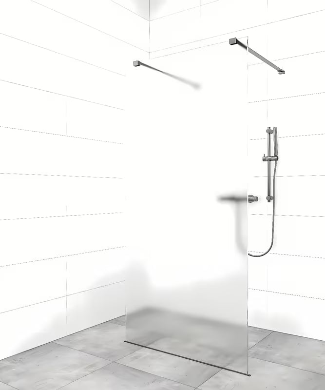 Upevňovací rameno SAT Walk-In s PVD povrchem v barvě gun-metal pro walk-in sprchovou stěnu.