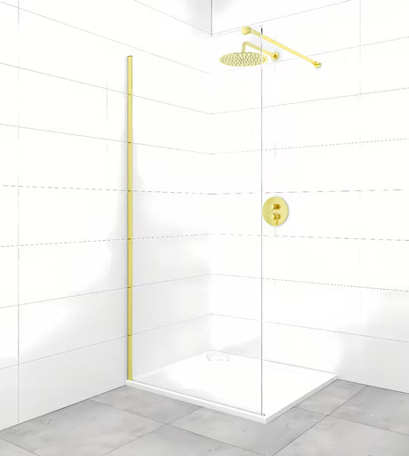Upevňovací rameno pro walk-in sprchovou stěnu SAT Walk-In v provedení PVD gun metal