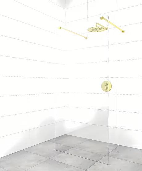 Upevňovací rameno pro walk-in sprchovou stěnu SAT Walk-In v provedení PVD gun metal