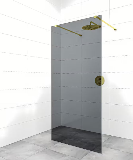 Upevňovací rameno pro walk-in sprchovou stěnu SAT Walk-In v provedení PVD gun metal