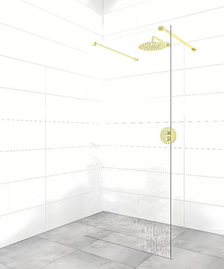 Upevňovací rameno pro walk-in sprchovou stěnu SAT Walk-In v provedení PVD gun metal