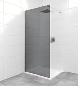 Hliníkové upevňovací rameno SAT Walk-in s klouby na obou koncích pro stabilizaci walk-in skla.