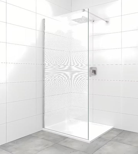 Hliníkové upevňovací rameno SAT Walk-in s klouby na obou koncích pro stabilizaci walk-in skla.