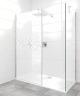 Hliníkové upevňovací rameno SAT Walk-in s klouby na obou koncích pro stabilizaci walk-in skla.