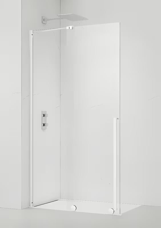 Sprchová zástěna Walk-In SAT Walk-In Xmotion 110x200 cm s bílými profily a čirým sklem