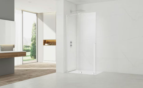 Sprchová zástěna Walk-In SAT Walk-In Xmotion 110x200 cm s bílými profily a čirým sklem