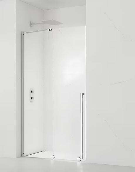 Sprchové dveře do niky SAT Xmotion 110 cm v lesklém chromu s čirým bezrámovým sklem