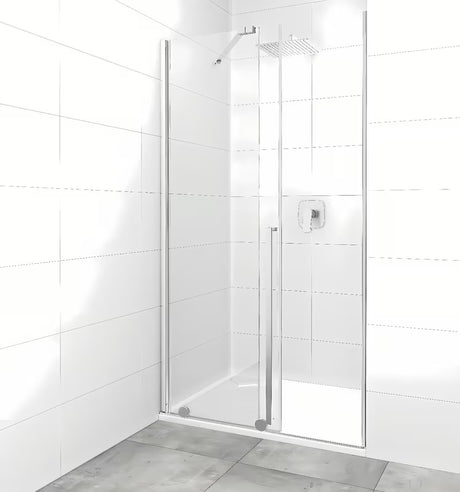 Sprchové dveře do niky SAT Xmotion 110 cm v lesklém chromu s čirým bezrámovým sklem