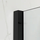 Obdélníkový sprchový kout SAT Xmotion 110x80 cm v černém provedení s čirým sklem a posuvným otevíráním.