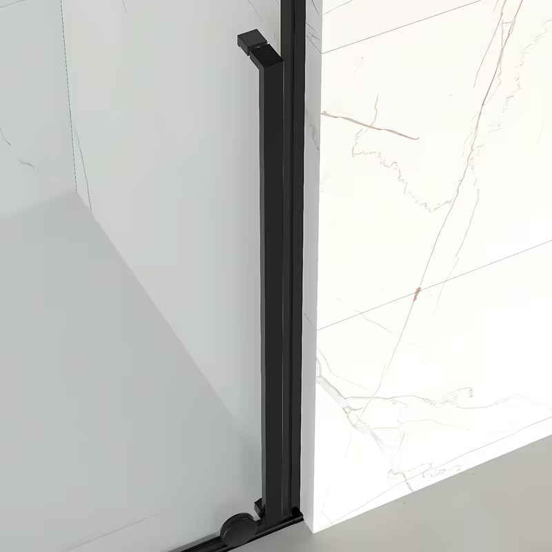 Obdélníkový sprchový kout SAT Xmotion 110x80 cm v černém provedení s čirým sklem a posuvným otevíráním.