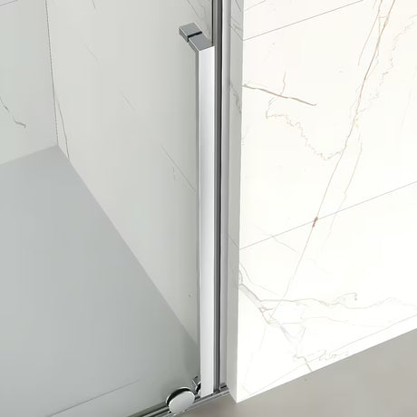 Sprchové dveře SAT Xmotion 120 cm do niky v lesklém chromu s čirým sklem a posuvným otevíráním.