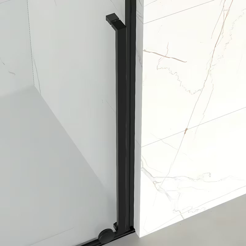Sprchové dveře SAT Xmotion 120 cm v černém provedení s čirým sklem a posuvným otevíráním