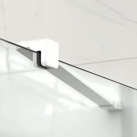 Obdélníkový sprchový kout SAT Xmotion 120x90 cm v bílé barvě s čirým sklem a posuvným otevíráním.